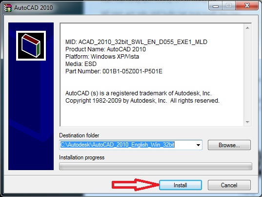 free download autocad 2010 install